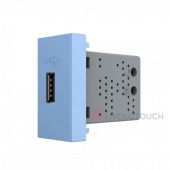 BB-C7-1USB-19 Розетка USB с блоком питания 2.1А 5В Livolo, цвет синий (механизм)