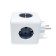 Разветвитель Cube Original 4 Euro 16A, 2 USB A с блоком 5В/2.1А RocketSocket, цвет белый-серый