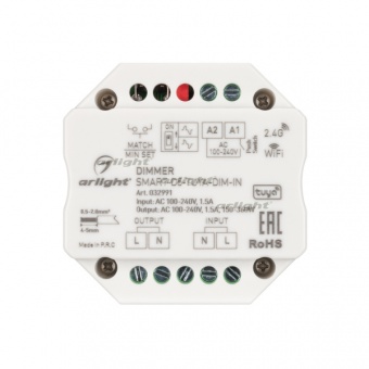  SMART-D5-TUYA-DIM-IN (230V, 1.5A, TRIAC, WiFi, 2.4G) (Arlight, IP20 , 5 )